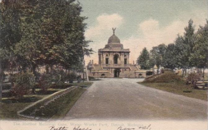 Michigan Detroit The Hurlburt Memorial Gate Water Works Park 1909