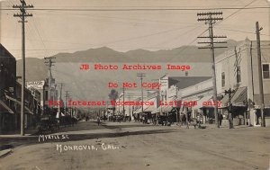 CA, Corcoran, California, RPPC, Myrtle Street, Business Section, 1910 PM, Photo