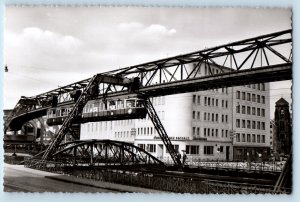 Wuppertal-Barmen Germany Postcard Suspension Railway c1950s RPPC Photo