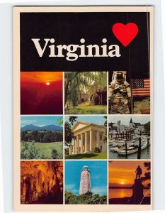 Postcard Famous Places/Landmarks/Highlights in Virginia USA