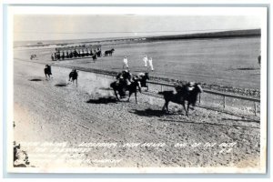 c1940's Horse Racing Derby Scene Lordsburg New Mexico NM RPPC Photo Postcard