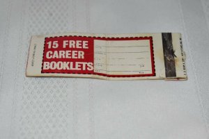 15 Free Career Booklets Advertising Coupon 20 Strike Matchbook Cover