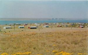 CEDAR BLUFF LAKE KANSAS CABIN SITES OVERLOOK THE BLUFFS POSTCARD c1960s