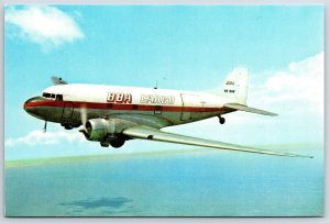 Airplane Postcard BBA Australia Airlines Douglas DC-3 Freighter In Flight DM1