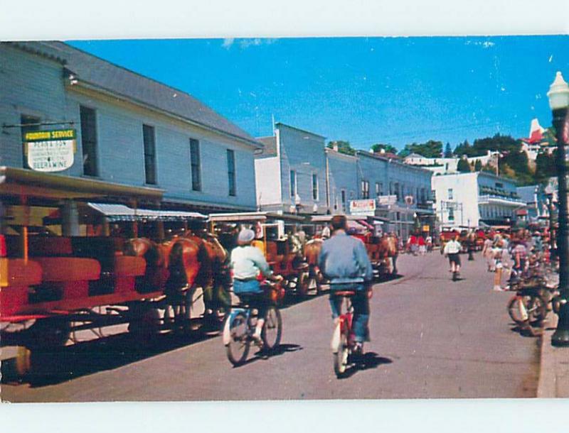 Unused Pre-1980 STREET SCENE Mackinac Island Michigan MI hp1742