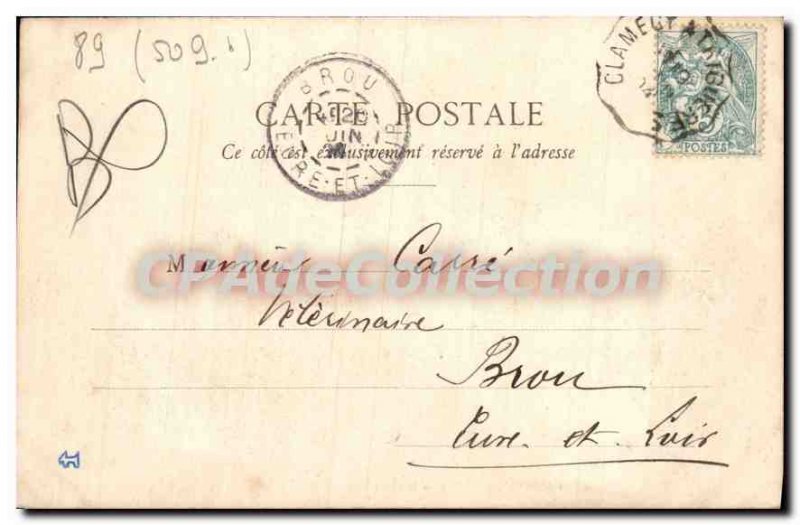 Old Postcard Arcy sur Cure Chateau Chastenay