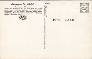 Shangri-La Motel Tuscaloosa AL Postcard PC424