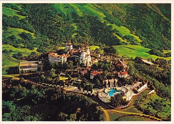 Aerial View Of Hearst Castle And Grounds San Simeon California