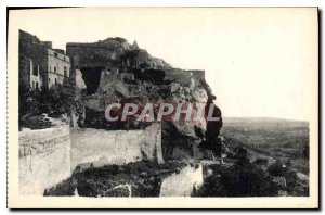 Old Postcard Les Baux View Remparts Cross and steeple of Ravelin