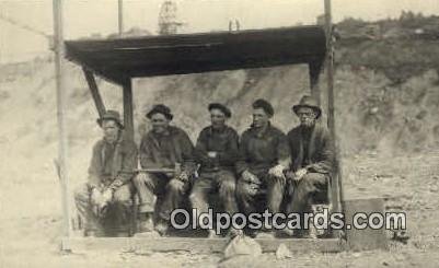 Miners Real Photo People Working Unused light wear close to grade 1