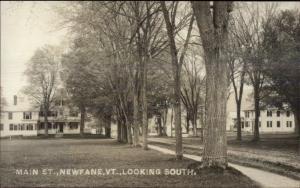 Newfane VT Main St. South c1910 Real Photo Postcard