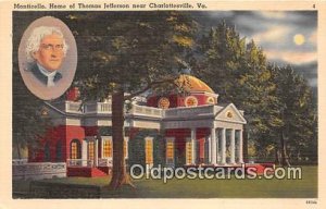 Monticello, Home of Thomas Jefferson Charlottesville, VA, USA Unused 