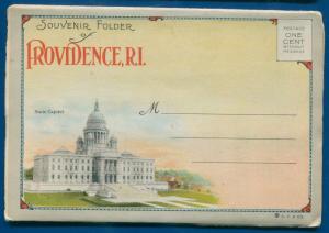 Providence Rhode Island ri 1930s souvenir postcard folder foldout #2