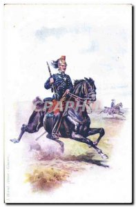 Old Postcard Army Rider