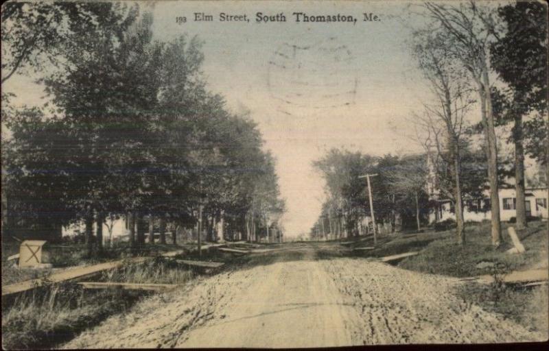 South Thomaston ME Elm St. c1910 Postcard #3