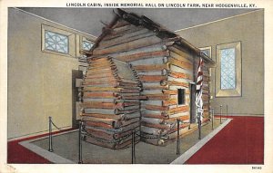 Inside memorial Hall on Lincoln Farm Hodgenville Kentucky Postcard