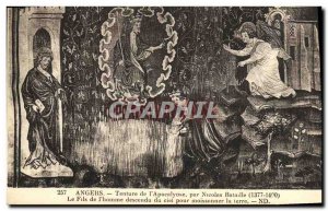 Old Postcard Angers Apocalypse Tapestry I by Nicolas Bataille The son of man ...