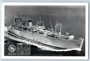 Tacoma Washington WA Postcard RPPC Photo USNS James O Hara Steamer MSTS c1950's