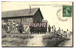 Old Postcard St Aubin Du Cormier At Camp of the Moor of Ouee The police stati...