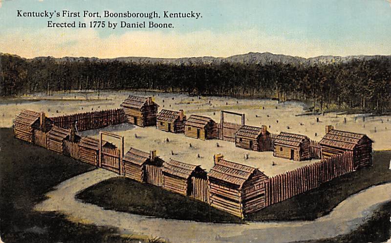 KY's first fort Erected in 1775 by Daniel Boone Boonesborough KY