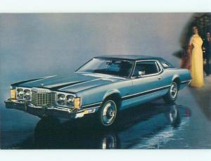 Unused 1973 postcard ad FORD THUNDERBIRD TWO-DOOR HARDTOP CAR k9001