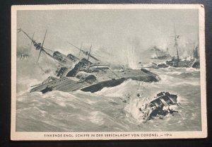 Mint Germany Real Picture Postcard Destruction Of An British Battleship