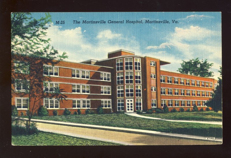 Martinsville, Virginia/VA Postcard, The Martinsville General Hospital