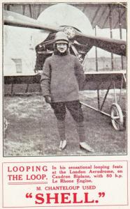 Shell Motor Spirit Aeronautic Loops Plane Stunts Pilot Advertising Postcard