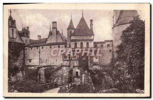Old Postcard Rochepot (Cote d'Or) Chateau de la Rochepot The drawbridges