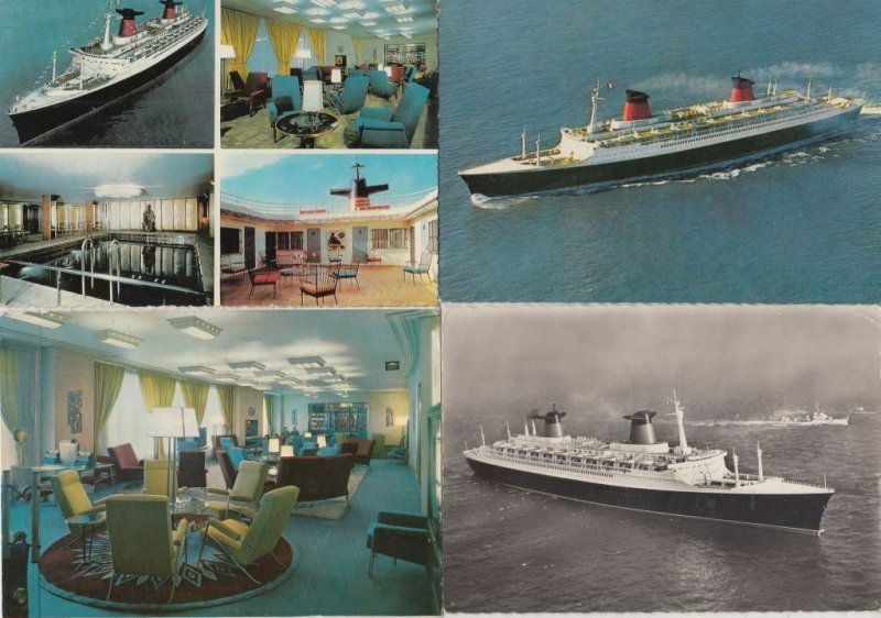 PAQUEBOT SS Steamer France 67 Vintage Cartes-Postales 1950-1970 (31 pre-1940) 
