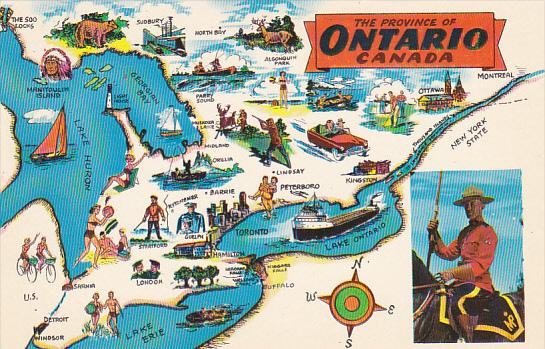 Canada Map Of The Province Ontario