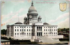 1909 State House Providence Rhode Island RI Government Building Posted Postcard