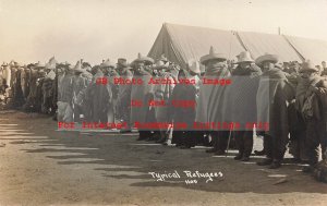 Mexico Border War, RPPC, Typical Scene of Refugees at a US Army Camp