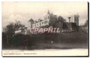 Old Postcard Langon Chateau Du Rivet