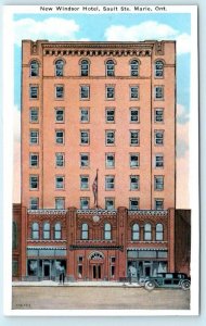 SAULT STE. MARIE, Ontario Canada ~ New WINDSOR HOTEL ca 1930s Roadside Postcard