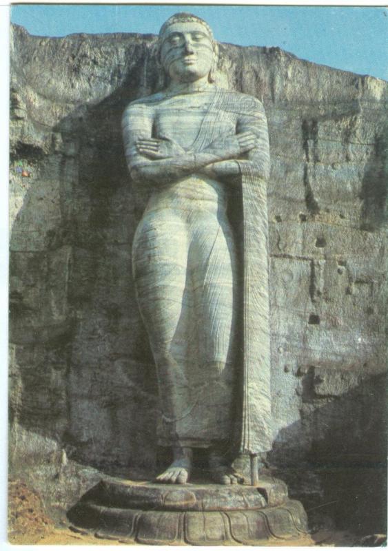 Sri Lanka, Ancient Buddha Statue, used Postcard