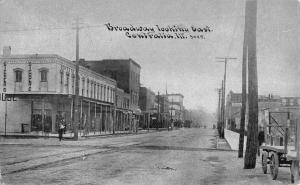 Centralia Illinois Broadway Street Scene Store Fronts Antique Postcard K14884