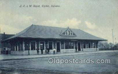 LE and W Depot, Tipton, IN, Indiana, USA Train Railroad Station Depot Unused 