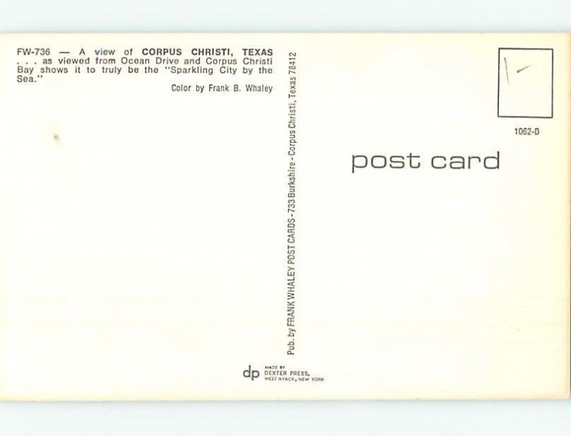 Pre-1980 PANORAMIC VIEW Corpus Christi Texas TX AF0468@
