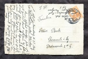 dc309 - GERMANY WW1 Patriotic Heil Dir mein Vaterland. Postmark Annaberg