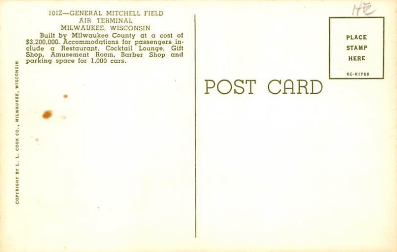 General Mitchell Field Air Terminal Milwaukee WI 