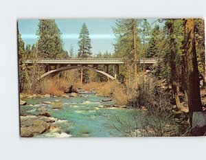 Postcard Bridge spanning Stanislaus River Strawberry Sonora Pass Highway CA USA