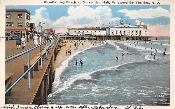 Bathing Beach at Convention Hall in Wildwood-by-the Sea, New Jersey