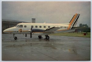 Airplane Postcard Britt Airways Airlines Embraer EMB-110P2 Bandeirante EO22