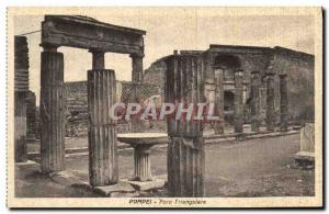 Old Postcard Pompei Foro Triangolare