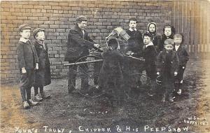 Lancashire England Chipper & His Peep Show Advertising RPPC Postcard