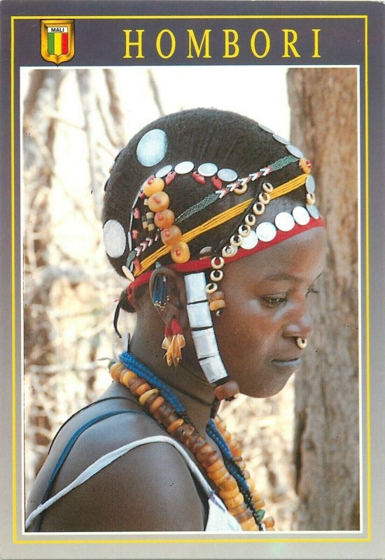 Mali Hombori Kikara ethnic type coiffure postcard