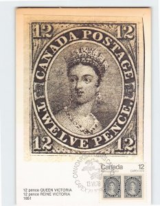 Postcard 12 pence Queen Victoria National Postal Museum Ottawa Canada