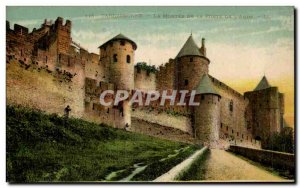 Old Postcard Carcassonne la Montee De La Porte From & # 39Aude