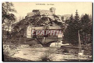 Old Postcard Lourdes Fort